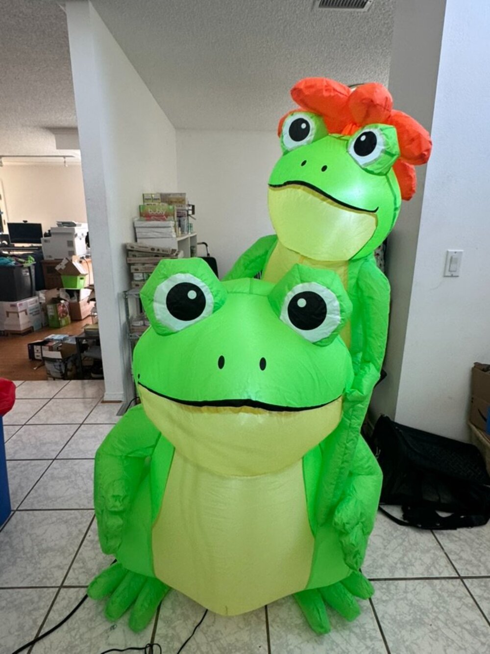 5ft GOOSH Inflatable Spring Easter Green Frogs